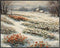 Posterizer 1 pcs-snowy winter flowers scene in oil painting style-6-Landscape & Nature Art-Floral & Botanical Art- Dining Room Decor- unframed wal...
