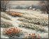 Posterizer 1 pcs-snowy winter flowers scene in oil painting style-6-Landscape & Nature Art-Floral & Botanical Art- Dining Room Decor- unframed wal...