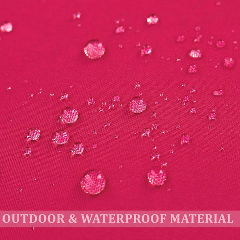 LIGICKY Pack of 2 Hot Pink Outdoor Waterproof Throw Pillow Covers Decorative White Edge Square Pillows Cushion Case Outside Pillowcase for Patio C...
