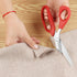 Left Handed Fabric Scissors for Cutting Fabric, Clothing, Textiles, Leather, 22cm Tailor's Scissors, Red...
