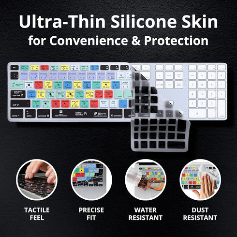 KB Covers for Photoshop | Shortcut Keyboard Cover Compatible with Wireless Magic Keyboard 2016+ | Ultra Thin Dust Water & Dirt Resistant Silicone ...