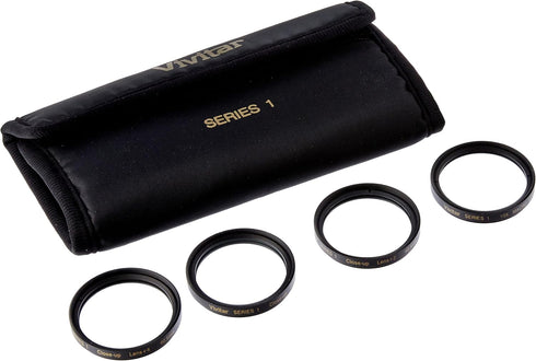 Vivitar 40.5mm Close Up Lens Set +1 +2 +4 +10 Black...