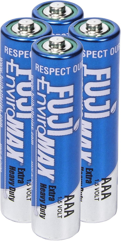Fuji Enviromax 3400BP4 EnviroMax AAA Extra Heavy-Duty Batteries (4 pk), Blue, Standard...