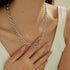 18K Gold Chunky Chain Necklace for Women Thick Cuban Curb Chain Green Gemstone Pendant Toggle Necklace Dainty Layering Gold Chain Trendy Jewelry G...