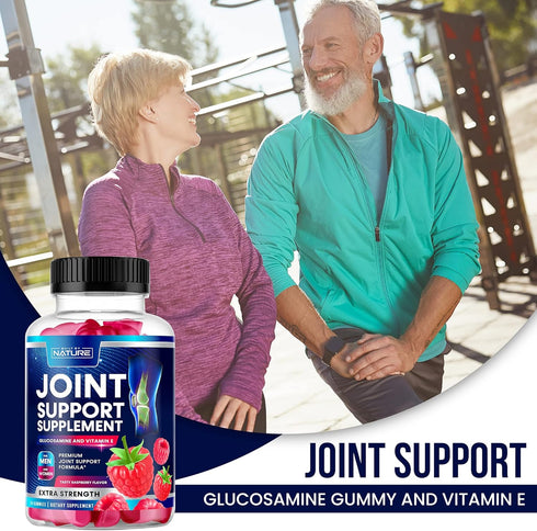 Joint Support Gummies - Advanced Glucosamine Gummy Supplement with Vitamin E, High Potency Antioxidant & Inflammatory Response, Comfort for Back, ...