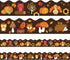 OIIKI 31ft Pumpkin Bulletin Border Stickers, Self-Adhesive Bulletin Board Borders, Blackboard Decorations Borders Trim, Classroom Bulletin Board D...