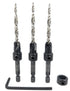 Countersink Drill Bit Set for Wood with Tapered Drill Bit 3 Pc #10 (3/16")...