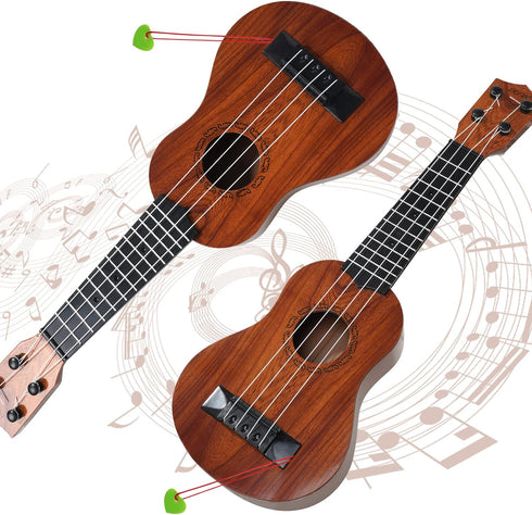 Raimy 17in Kids Ukulele Guitar - 4 Strings Mini Guitar Children Musical Instruments Educational Toys with Picks for Toddler Kids Boys Girls Beginn...