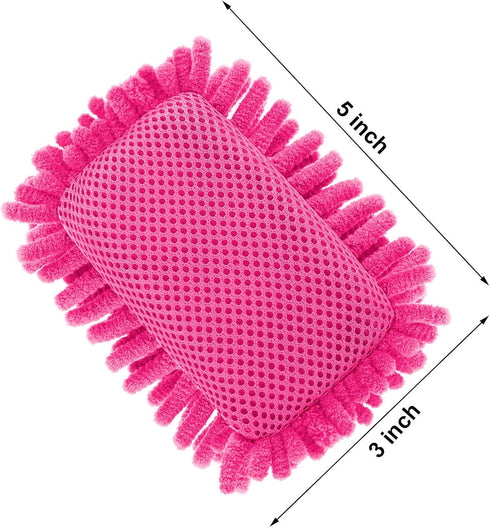 2 Pieces Microfiber Shag Whiteboard Eraser Dry Erase Eraser Washable Board Eraser for Chalk, Markers, Classroom, Home and Office (Grey, Pink)...