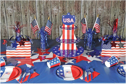 Beistle 12-Pack American Rayon Flag, 4-Inch by 6-Inch...