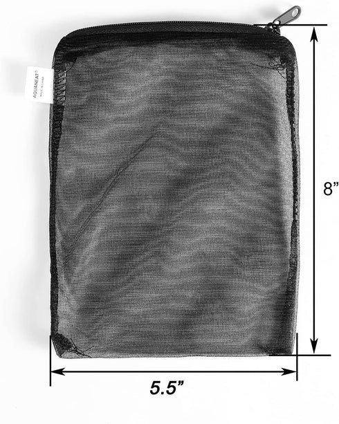 AQUANEAT 10pcs Aquarium Filter Media Bags, Fish Tank Fine Mesh Bags, 3”x4”/3”x8”/5.5”x8” with Plastic Zipper for Activated Carbon (5.5" x 8")...