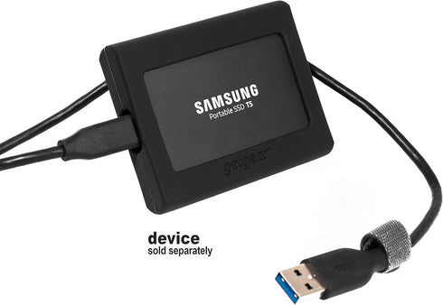 Silicone Bumper for Samsung Portable SSD T5, Strong-Shock Absorbing, Slip-Resistant- Black...