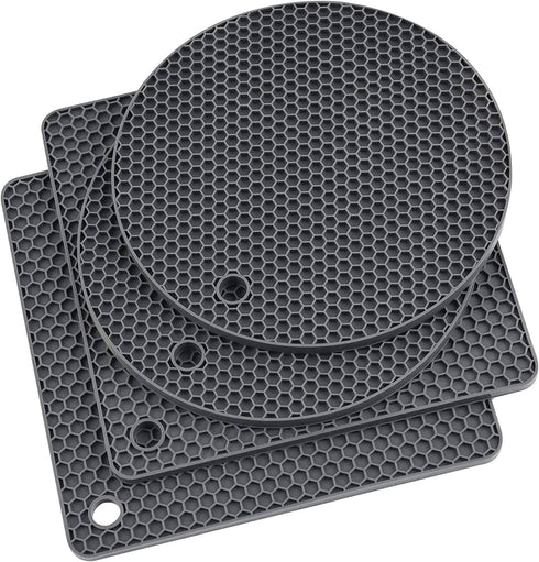 Trivets for Hot Dishes, Hot Pads for Kitchen, Silicone Trivets for Hot pots and Pans, Multi-Purpose Silicone Pot Holder, Heat Resistant Mat Pothol...