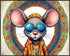 Posterizer 1 pcs- psychedelic funky hippie colorful mouse-Fantasy & Fiction Art-Retro Art- Living Room Bedroom Decor- unframed wall art...