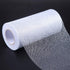 Glitter Tulle Roll Sparkling Tulle Ribbon Fabric Spool for Wedding Decoration Gift Wrapping, 6 Inch by 25 Yards (Silver)...