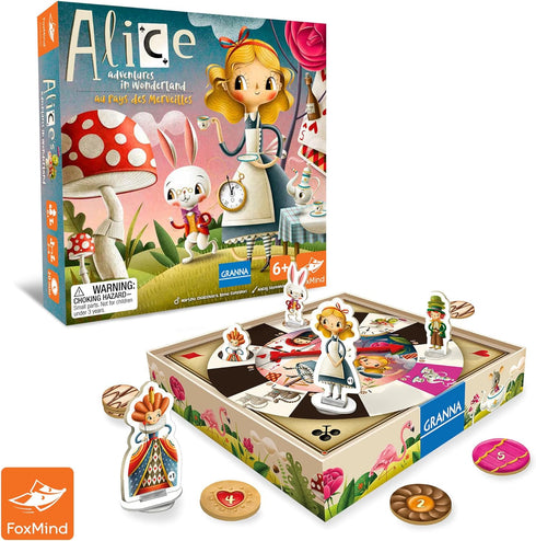 FoxMind Games: Alice's Adventures in Wonderland - Granna Fairytale Board Game, Race to Become The Tea Party Champion, Family, Ages 6+, 2-4 Players...