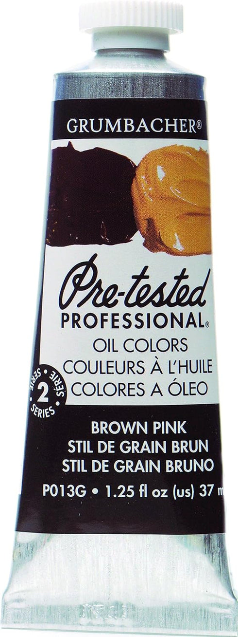 Grumbacher Pre-Tested Oil Paint, 37ml/1.25 Ounce, Brown Pink (P013G)...
