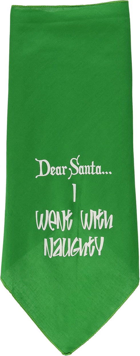 Mirage Pet Products Went with Naughty Screen Print Bandana for Pets, Large, Bright Pink...