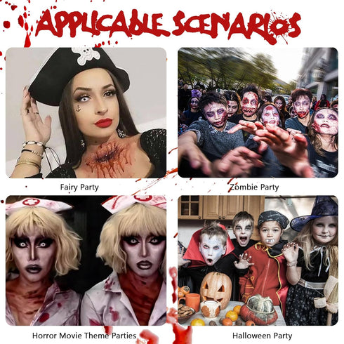 Scar Wax SFX Makeup, Halloween Makeup Kit, Special Effects Makeup kit-6 Color Bruise Wheel for Special Effects/Scar Wax with Spatula Tool/Fake Blo...