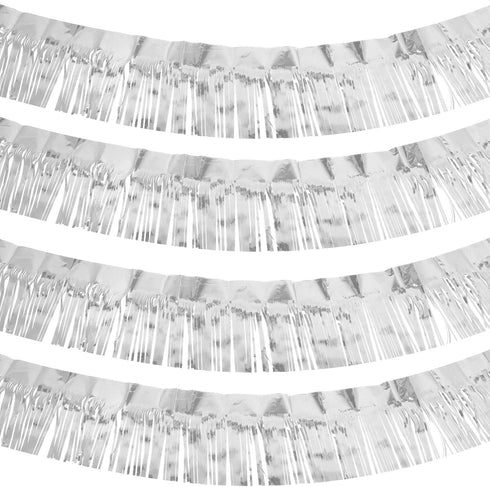 4 Packs 10 Feet Fringe Garland Foil Fringe Garland Metallic Tinsel Foil Christmas Hanging Banner for Wedding Birthday Parties Holiday Decorations ...