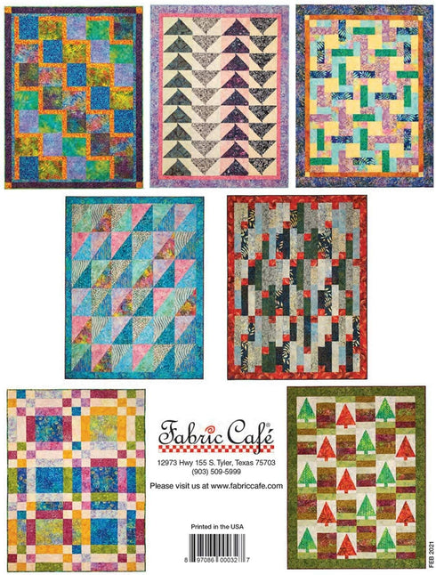 Fabric Cafe Fat Quarter Quilting Fun, Brown...