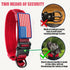 Tactical Dog Collar Military Dog Collar Adjustable Nylon Dog Collar Heavy Duty Metal Buckle with Handle for Dog Training,with Patches (Red, M)...