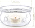 Teabloom Celebration Teapot Warmer - Standard Size (5-inch Diameter) - Heatproof Borosilicate Glass Tea Warmer - Tealight Candle Included...