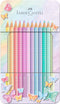 Faber-Castell Colouring Pencils Sparkle Pastel Pack of 12 Metal Case tin of 12...
