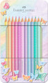 Faber-Castell Colouring Pencils Sparkle Pastel Pack of 12 Metal Case tin of 12...