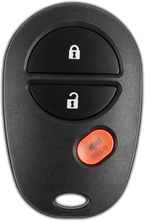 KeylessOption Key Fob Replacement for 2004-2018 Toyota Tundra Tacoma Sienna Sequoia Highlander Remote, 3-Button GQ43VT20T...
