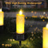 Solar Powered LED Flameless Candles Lights, Built-in 600MA Battery Runs up to 16H, Electric Fake Pathway Candle Lights with IP65 High Rating Water...
