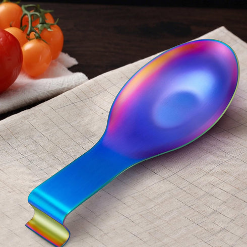 LIANYU Rainbow Spoon Rest for Kitchen Counter Stove Top, Stainless Steel Spatula Ladle Spoon Utensil Holder, Dishwasher Safe...
