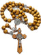 Nazareth Store Wood Beads Rosary Necklace Saint Benedict Medal & Catholic Cross Religious Prayer Chaplet String Handmade - Velvet Bag...