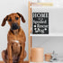 Home of a Spoiled Rescue Dog Wooden Sign, Black and White Dog Lover Decor, Gift for Pet Owners Dog Moms, Made in USA...