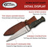 SZCO Supplies 9.25" Horn Handle Spear-Point Boot Knife with Sheath, Black, DH-8021HN...