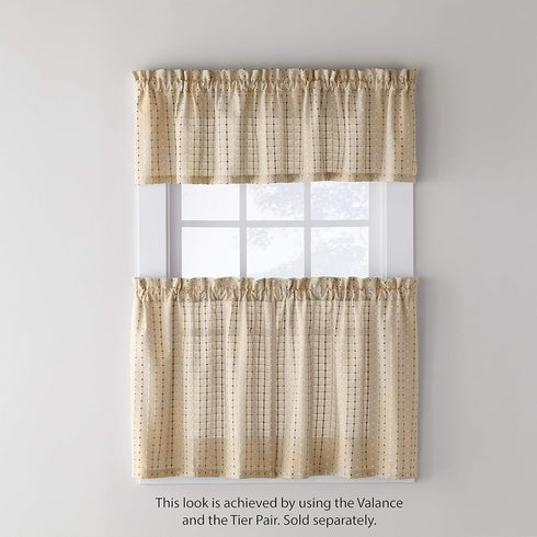 SKL Home Hopscotch Valance, 58 in x 13 in, Neutral...