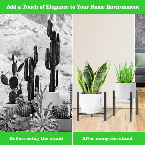 Airpark Plant Stand Indoor Adjustable, Metal Modern Plant Stand, Heavy Duty Stable Plant Pot Flower Holder Indoor Outdoor Corner, Fit 8 9 10 11 12...