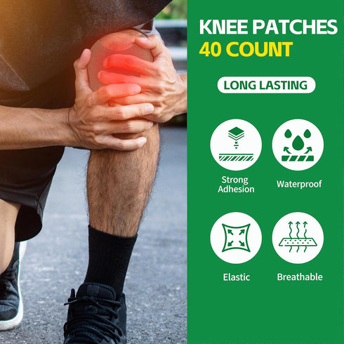 40PCS Knee Patches, Natural Knee Relief Patch, Warming Herbal Patches for Knee Ache, Long Lasting Reduction of Joint Uncomfortable...