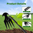 Weed Puller Tool, Premium Iron Steel Forged Weed Puller 4 Teeth Dual Purpose Weeder, Hand Weeder Tool for Gardening 2PCS (11.8 Inch)...