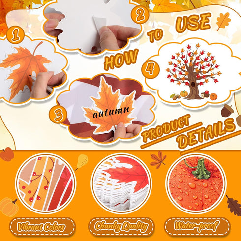 Tatuo 125 Pcs Classroom Tree Bulletin Board Set 47 x 46 Inch Tree Background Owl Leaves Dot Bulletin Board Cutouts for Elementary School Teacher C...