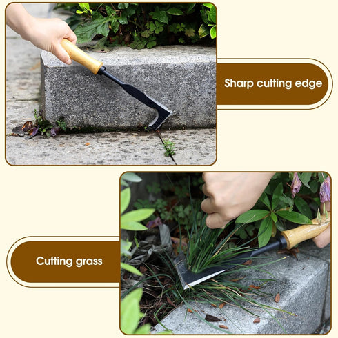 Crack Weeder Puller Tool Long Handle, Adjustable Crevice Weeding Remover Tool 29", Manual Sidewalk Crack Weeder Stand up Grass Weed Puller Cutter ...