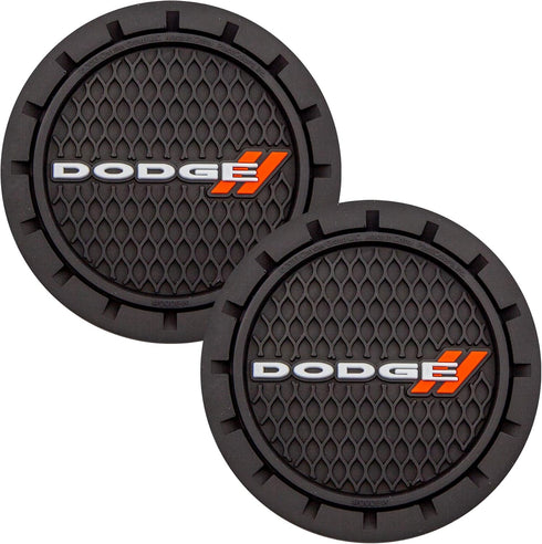 Plasticolor 000649R01 Dodge Logo Auto Car Truck SUV Cup Holder Coaster 2-Pack...