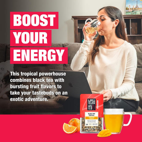 Tiesta Tea - Black Thai Tropical, Loose Leaf, Mango Citrus Black Tea, Premium Blend, High Caffeinated, Make Hot or Iced & Brews Up to 25 Cups, 1.9...