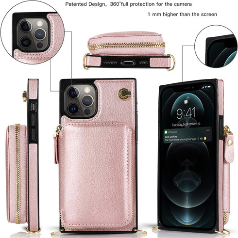 Asuwish Phone Case for iPhone 12 Pro Max Wallet Cover with Screen Protector and Zipper Card Holder Slot Stand Leather Cell Flip iPhone12promax 5G ...