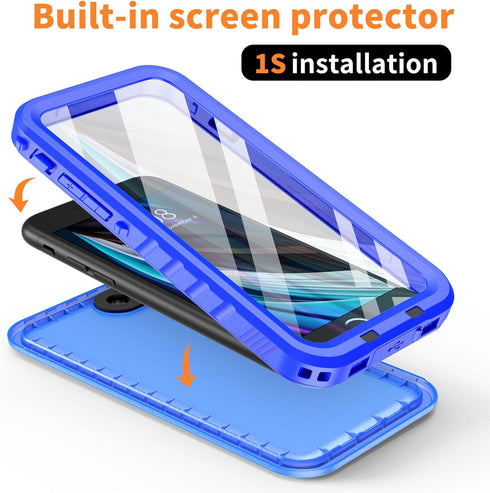Cozycase Waterproof iPhone SE3/SE2/7/8 Case - Shockproof Full Body Protection with Built-in Screen Protector (Blue)......