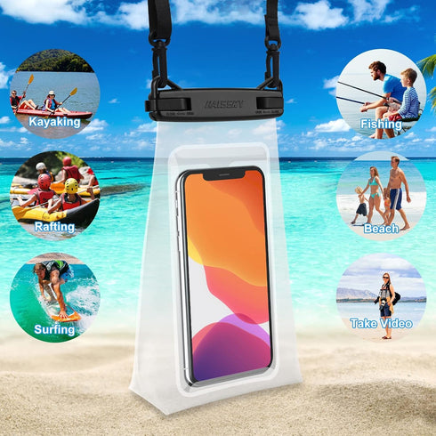 Large Capacity Waterproof Phone Pouch Floating, Waterproof Bag Case for iPhone 15 14 Pro Max 13 12 11 X XR 8 Plus Samsung Up to 6.9'', IPX8 Water ...