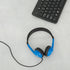 Egghead Heavy-Duty Kids' Stereo Headphones with Padded Ear Cups and 4' Cord, Adjustable Tangle-Free Stereo School Headphones, Blue...