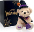 Halloween Plush Bear - Halloween Pumpkin Witch Stuffed Animal Teddy Bear with Broomstick & Hat, Halloween Party Decorations Gifts for Boys & Girls...