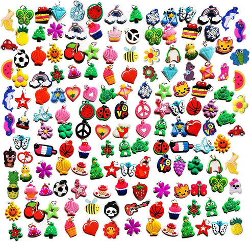 Rubber Loom Band Charm, Silicone Bracelet Charms,Loom Rubber Bands Charms,Bracelet Pendant, 105pcs...