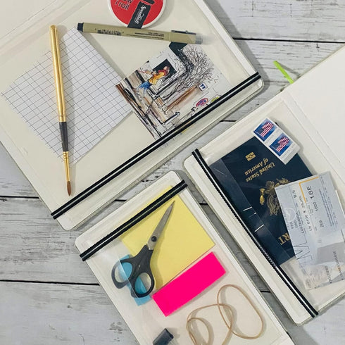 Handbook Journal Co. Watercolor Sketchbook - Pocket Panorama 3.5 x 8.25 in. 140 lb/ 300 gsm Cold Press Paper - European Linen-Bound Hardcover, 30 ...